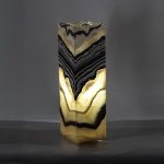Onyx Lamp, Square, Zebra
