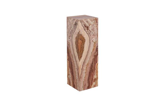 Onyx Lamp, Square, Serpentine Rose