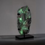 Onyx Lamp On Black Base, Fluorite
