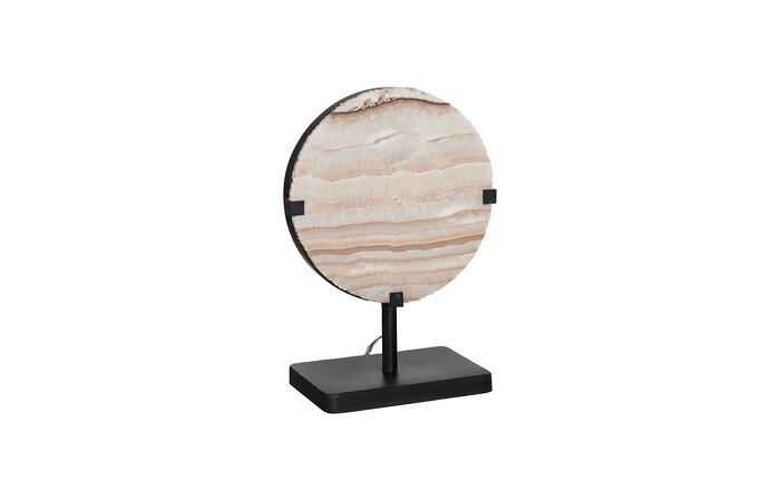 Onyx Lamp, Round Black Base