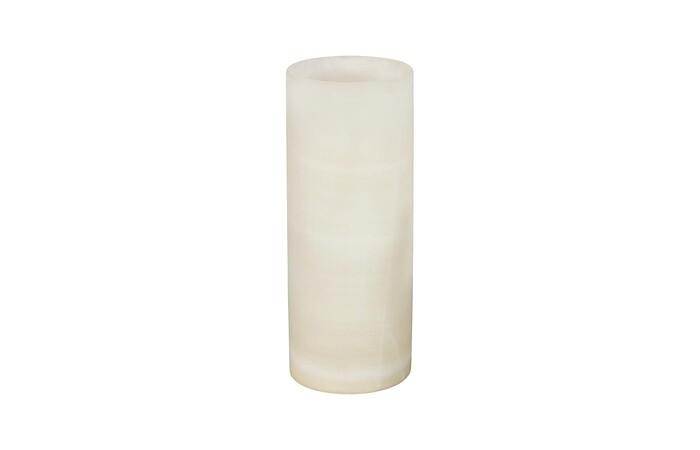 Onyx Lamp, Cylindrical, White