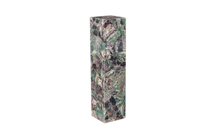 Onyx Lamp Pedestal, Square, Fluorite
