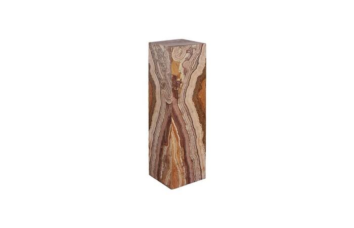 Onyx Lamp, Square, Serpentine Rose