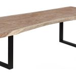 Origins Dining Table, Straight Edge, Weathered Gray, Satin Black Legs