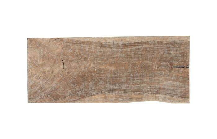Origins Dining Table, Straight Edge, Weathered Gray, Satin Black Legs