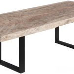 Origins Dining Table, Straight Edge, Weathered Gray, Satin Black Legs