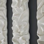 Drape Wall Art, White Stone