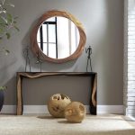 Framed Waterfall Console Table, Natural, Iron