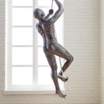 Climbing Sculpture W/rope, Black/silver, Aluminum
