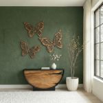 Butterfly Wall Art, Sm, Copper/black, Metal