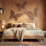 Butterfly Wall Art, Sm, Copper/black, Metal