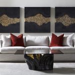 Geode Texture Panel Black And Gold, Wall Decor