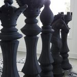 King Chess Sculpture, Cast Stone White
