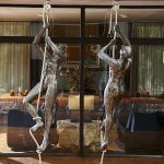 Climbing Sculpture W/rope, Black/silver, Aluminum