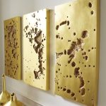 Splotch Wall Art, Rectangle, Gold Leaf