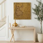Splotch Wall Art, Square, Gold Leaf