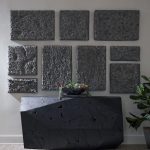 Etched Rock Puzzle Wall Tiles, Set Of 9