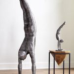 Handstand Sculpture, Aluminum, Large