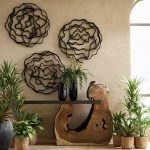 Vine Wall Flower, Black, Small