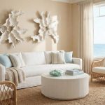 Contour Cast Root Flower Wall Art, White Stone