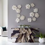 Laui Succulent Wall Art, White Stone