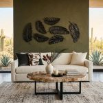 Feather Wall Decor, Black, Metal, Sm