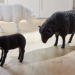 Sheep Sculpture, Gel Coat Black