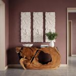 Drape Wall Art, White Stone
