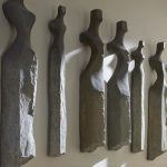 Cast Women Wall Art, Set Of 3, Small, Splinter Stone Finish