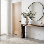 Framed Waterfall Console Table, Natural, Iron
