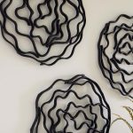 Vine Wall Flower, Black, Small