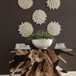Dahlia Flower Wall Art, White Stone