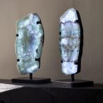 Onyx Lamp On Black Base, Fluorite