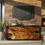 Stratified Cast Stone Wall Art, Painted Slate
