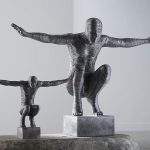 Outstretched Arms Sculpture, Aluminum, Small
