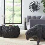 Sheep Sculpture, Gel Coat Black