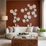 Oviferum Succulent Wall Art, White Stone