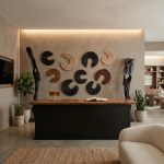 Swoop Wall Art, Bleached Wood, Small