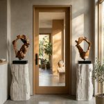 Stratified Cast Stone Pedestal, Roman Stone
