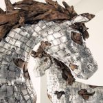 Mustang Horse Armored Sculpture, Standing