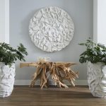 Drape Wall Art, White Stone