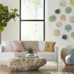 Compactum Succulent Wall Art, White Stone