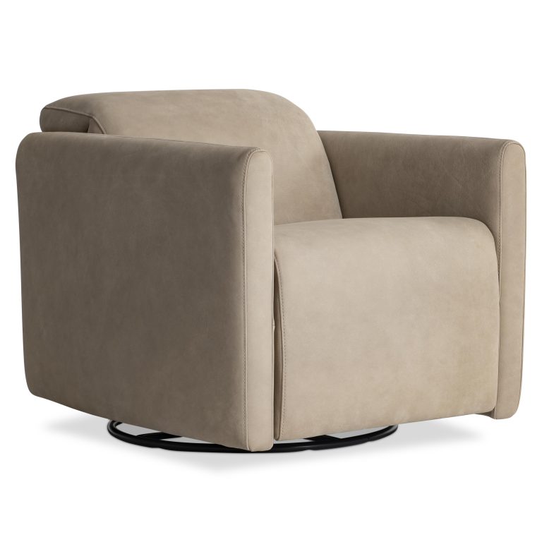 Livvy Leather Power Motion Swivel Chair