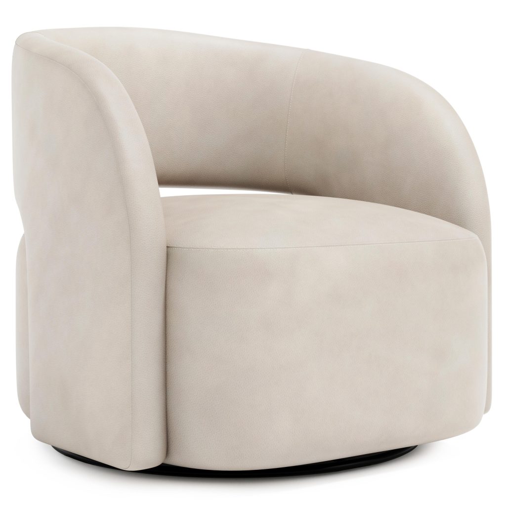 Chloe Leather Swivel Chair