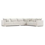 Helena Fabric Sectional Metal Foot