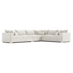 Helena Fabric Sectional Metal Foot