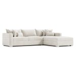 Helena Fabric Sectional Metal Foot