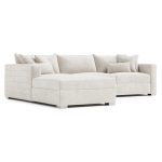 Helena Fabric Sectional Metal Foot