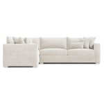 Helena Fabric Sectional Metal Foot
