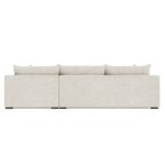 Helena Fabric Sectional Wood Foot